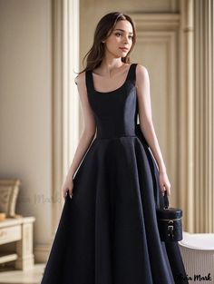 Olivia Mark - Formal Evening Dress for Hosts and Artists in Black Color Classy Evening Gowns, Skirt Wedding Dress, Black Evening Dress, Black Evening Gown, Long Sleeve Evening Gowns, Long Cocktail Dress, Velvet Maxi Dress, Party Dress Long Sleeve, Black Formal