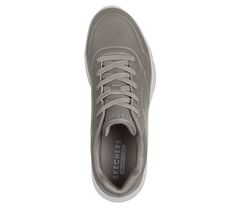 Level up your sneaker game with cushioned comfort wearing Skechers Street Uno Lite - Lite Work. This lace-up fashion sneaker features a synthetic duraleather upper with a platform wedge cushioned midsole and a cushioned Skechers Memory Foam insole. | Skechers Men's Uno Lite - Lite Work Sneaker | Medium Width | Skechers Memory Foam cushioned comfort insole | Lace-up duraleather upper | Shock-absorbing wedge midsole | Flexible traction outsole | 1 1/2-inch heel height | Skechers Slip-resistant Lace-up Synthetic Sneakers, Lace-up Slip-resistant Synthetic Sneakers, Slip-resistant Sports Sneakers Lace-up, Gray Synthetic Walking Shoes With Laces, Fade-resistant Athletic Fit Synthetic Sneakers, Fade-resistant Lace-up Athleisure Sneakers, Gray Slip-resistant Lace-up Sneakers, Synthetic Lace-up Sneakers With Secure Fit, Gray Lace-up Slip-resistant Sneakers