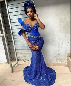 Wedding Guest, Lace style,Owanbe ,Aso ebi dress, Women Dress, African Lace Gown, Dress for Women, Evening Dress, Nigerian Trendy gown, Banquet Gown With Sweetheart Neckline And Lace, Banquet Gown With Sweetheart Neckline In Lace, Lace Gown With Sweetheart Neckline For Banquet, Sweetheart Neckline Lace Gown For Banquets, Blue Lace Ball Gown For Wedding, Blue Lace Party Ball Gown, Blue Lace Gown With Sweep Train, Fitted Lace Ball Gown For Banquet, Lace Maxi Dress With Sweep Train For Wedding