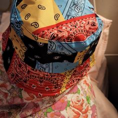 Red & Yellow Paisley Patchwork Bucket Hat. Brand New. Patchwork Bucket Hat, Vogue Accessories, Fashion Vogue, Classic Fashion, Red Yellow, Adult Coloring, Bucket Hat, Classic Style, Paisley