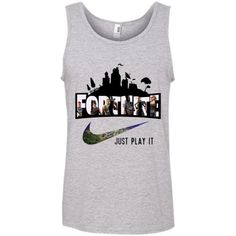 Nike Fortnite Just Play It Tank Top - Shop Freeship US Clothing, Accessories, Gifts for Unicorn, Holidays, Birthday, Sport and Movies Fortnite Logo, Nike Tank Top, Nike Tank, Nike Tank Tops, Super Car, Cricut Creations, Birthday Fun, Fortnite, Clothing Accessories