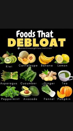 Foods That Debloat, Food Health Benefits, Baking Soda Beauty Uses, Eat Better, Healing Food, Natural Health Remedies, Food Facts, Health Diet, Health Remedies