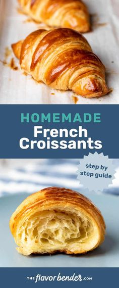 some croissants are sitting on a plate