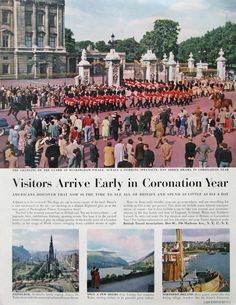 an old newspaper article with pictures of people in uniform and onlookers looking at them