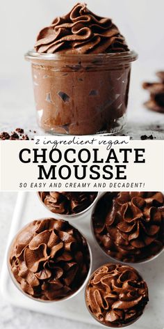 chocolate mousse is an easy and delicious dessert made with only 3 ingredients it's so good to eat