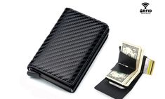 Leather Wallet Mens, Credit Card Holder, Wallet Men, Carbon Fiber, Things To Do, Credit Card, Great Deals, Card Holder, Wallet