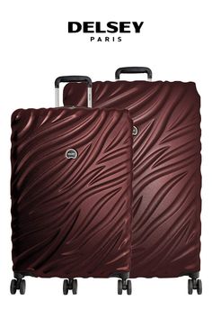 Delsey Paris Alexis Luggage Set | Burgundy | Click for more Delsey Luggage | #travel #luggage #shopping #fashion #vacation #holiday #gifts Best Travel Items, Delsey Luggage, Travel List, Travel Items, Suitcases, Travel Gear, Travel Luggage, Under Construction