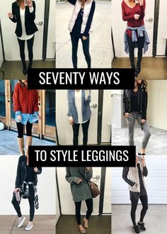 Ways To Style Leggings, Outfits Mit Leggings, The Sister Studio, Sister Studio, Black Leggins