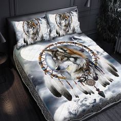 King Size Comforters, Wolf Spirit, Comforter Cover, Duvet Bedding, Custom Bed