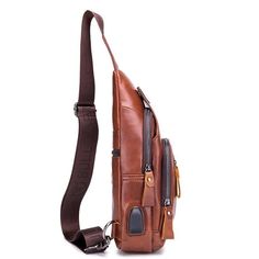 Discover the ultimate blend of functionality and style with our Genuine Leather Crossbody USB Bag. Designed for the modern, on-the-go individual, this bag combines premium craftsmanship with innovative features, available in both classic brown and sleek black. Dimensions & Material: Measuring 16cm x 7cm x 30cm, this bag is crafted from high-quality leather that ensures durability while maintaining a luxurious appearance. The size is perfect for daily essentials without being cumbersome. Smart Features: Equipped with a built-in USB charging port, this bag allows you to stay connected and charge your devices on the move effortlessly. Never worry about running out of battery during your daily commutes or travel adventures. Interior Organization: The interior is thoughtfully designed with mult Korean Shop, Interior Organization, Leather Roll, Classic Brown, Vintage Canvas, Stay Connected, Daily Essentials, School Fashion, School Backpacks