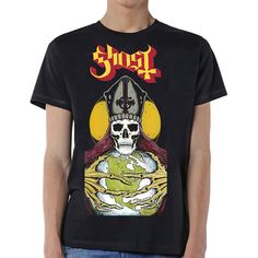 Embrace the Mystique with the Official Ghost Band T-ShirtJoin the legion of Ghost fans in style with our officially licensed Ghost T-shirt. This isn't just a piece of apparel; it's a symbol of your allegiance to one of the most enigmatic bands of our time. Whether you're a long-time follower or a new convert to the band's captivating blend of hard rock and haunting theatrics, this T-shirt is your perfect companion.Features and BenefitsAuthentic Design: This T-shirt is a true collector's item, fe Ceremony Design, Short Styles, Halloween Costumes For Girls, High Quality T Shirts, Unisex Shirt, Black Tshirt, Cotton Shirt, Ghost, Tshirt Designs