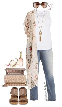 Plus Size Floral Kimono Outfit - Plus Size Summer Outfit Idea - Plus Size Fashion for Women - alexawebb.com #alexawebb #plussize Lace Kimono Outfit Plus Size, Plus Size Summer Outfits 2023 Women Over 50, Plus Size Easter Outfit Church, Bohemian Outfits Women, Plus Size Spring Fashion 2023, Plus Size Spring Outfits 2024, Floral Kimono Outfit, Plus Size Bohemian, Kimono Floral