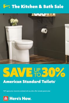 an ad for the american standard toilets