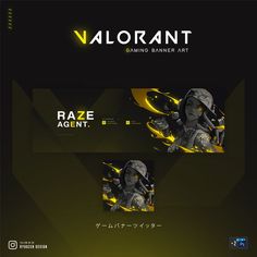 the cover art for valorant gaming banner art