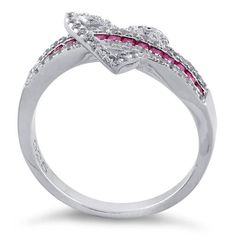 Top of ring height: 11mm

Top of ring width: 11mm

Band width: 3.6mm

Shank width: 2.4mm


Stone material: pink cubic zirconia

Stone shape: round & emerald cut

Total number of CZ stones: 73

Stone setting: prong & channel setting


Metal: 925 sterling silver

Plating: rhodium plated

Finish: high polish Channel Setting, Stone Material, Stone Setting, Cz Ring, Cz Stone, Stone Settings, Emerald Cut, Rhodium Plated, Cubic Zirconia