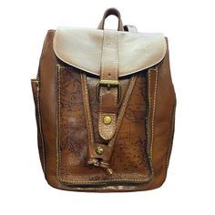 Patricia Nash Aberdeen Brown Leather Backpack With Adjustable Straps Conditions: Great! No Rips Or Stains Size: Approximately 10"H X 8.75"W X 4.75"D Vintage Leather-lined Backpack, Vintage Travel Bag With Leather Backing, Vintage Style Standard Backpack For On-the-go, Leather Lined Satchel Bag For Trips, Brown Bags With Leather Lining For Trip, Leather Pouch Backpack With Leather Lining For Travel, Leather Pouch Backpack For Travel With Leather Lining, Leather-backed Satchel Bag For Trips, Leather-backed Crossbody Travel Bag