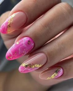 Pink Foil Nails, Trendy Nail Designs, Pink Chrome Nails, Nails Yellow, Hello Nails, Gel Nail Art Designs, Fantasy Nails, Amazing Nails, Christmas Gel Nails