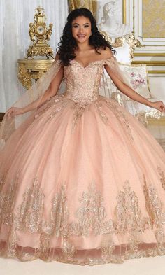 May Queen Quinceanera May Queen: LK211 Rose Gold Dress Quinceanera, Quinceanera Dresses With Corset, Rose Gold Quinceanera Dresses Off The Shoulder, Rose Gold Quinceanera Dresses With Bow, Rose Gold Qince Dresses, Silver Quince Dresses, Peach Quinceanera Dresses, Pink And Gold Quinceanera Dress, Rose Gold Quince Dresses