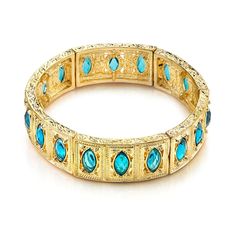 Gold Tone Aqua Blue Navette Stretch Bracelet 1928 Jewelry, Filigree Jewelry, Vintage Style Earrings, Vintage Inspired Jewelry, Cameo Jewelry, Jewelry Companies, American Jewelry, Stylish Jewelry, Plant Life