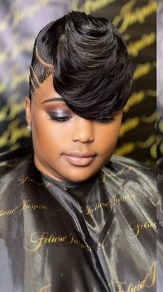 Half Bob Hairstyles, Short Hair Weave Styles, Short Quick Weave Hairstyles, 27 Piece Hairstyles, Short Platinum Blonde Hair, Finger Waves Short Hair, Sleek Short Hair, Classy Hair, Short Weave Hairstyles