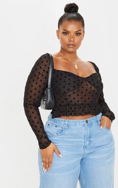 Plus Size Bustier, Leslie Sidora, Mesh Long Sleeve Top, Mesh Long Sleeve, Curvy Girl Outfits, Curvy Outfits, Mesh Material