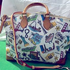 Use Like New In Very Good Condition. Beautiful Designer, Luxury Bag, Colorful Everything Works Perfect No Callout. Hollywood Travel, Luxury Bag, Satchel Handbag, Dooney & Bourke Bags, Satchel Handbags, Luxury Items, Dooney Bourke, Travel Usa, Cream White