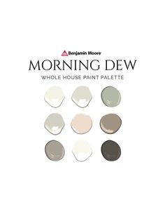 the front cover of morning dew paint palettes