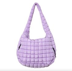 Indulge in luxury with our Purple Oversized Hobo Tote. The purple hue exudes confidence and the quilted design adds a touch of elegance. Perfect for everyday use, this oversized bag effortlessly adds a pop of color to any outfit. Truly a must-have for any fashion-forward individual. Oversized Quilt, Scout Bags, Hobo Tote Bag, Quilted Tote Bags, Carryall Tote, Quilted Totes, Capri Blue, Bag Light, Perfect Bag