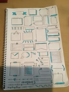 a notebook with some drawings on it