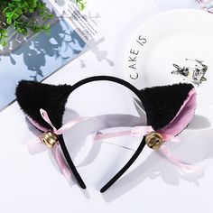 14 Colors Beautiful Masquerade Halloween Cat Ears Cosplay Cat Ear Anime Party Costume Bow Tie Bell Cat Ears Cosplay, Halloween Cat Ears, Ears Cosplay, Cosplay Cat, Masquerade Halloween, Anime Party, Rainbow Bow, Cat Ears Headband, Cartoon Hair