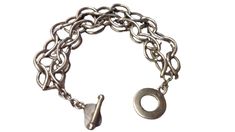 👌 Perfect Jewelry Accessory: Celebrate your beauty with this elegant and fashionable layering chain bracelet. In addition to being delicate and beautiful, this bracelet is a perfect accessory for any outfit.  This silver-plated cable chain bracelet is simple and versatile, making it the perfect gift for any occasion!  ♻️ Convenient Material: Our Custom Made Bracelet is made from sterling silver material, will not rust or tarnish. It is a very shiny, high grade and hypoallergenic metal. They are heavy enough to be durable and feel solid in your hand. The Chic Bracelet can fit any size wrist, and it is not adjustable so if you know your wrist size you can order right away. The layering accent makes it exceptionally beautiful.  🎁 Great Gift: This Silver Bracelet is designed with quality, st Silver Link Chain Bracelet With Extender, Sterling Silver Bracelet With Extender, Silver Charm Bracelet With Rolo Chain Links, Metal Link Bracelets With Rolo Chain, Silver Link Bracelet With Extender, Elegant Silver Chain Link Charm Bracelet, Silver Link Charm Bracelet With Extender, Silver Link Jewelry With Extender, Elegant Metal Charm Bracelet With Extender