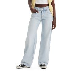 The Levi's Superlow Loose jeans are straight out of the '00s, featuring one of their lowest rises ever. They feature a loose, relaxed fit, just like the iconic styles of that era, with a name that throws it back to our "Superlow" glory days. Click on this WOMEN'S GUIDE to find the perfect fit and more! FEATURES Zipper closure 5-pockets Straight hem Non-stretch cotton denim fabric construction Fully linedFIT & SIZING 32-in. inseam Straight 20-in. leg opening Low rise sits on the hip Fitted throug Fabric Construction, Glory Days, Levis Women, Loose Jeans, Bottom Clothes, Denim Fabric, Stretch Cotton, Straight Leg Jeans, Style Icons