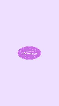 a purple sticker with the words is boundless on it