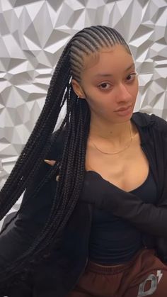 Mini Straight Backs, Two Layer Cornrows Black Women, Extra Small Feed In Braids Cornrows, Cornrow Front Knotless Back, Conrows In The Front Box Braids In The Back, Straight Up Braids African 2022, Conroe Braids Hairstyles, Small Cornrows Braids Straight Back, All Back Braid Styles