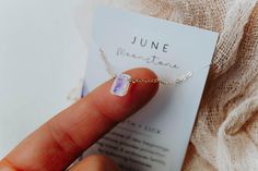 June Birthstone Necklace, Necklace, - Wander + Lust Jewelry Diamond Necklace Gift, Hand Embroidered Necklace, April Birthstone Necklace, Diamond Circle Necklace, Real Diamond Necklace, Dainty Diamond Necklace, June Birthday, Necklace Birthstone, Tequila Sunrise