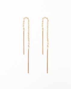 "Mini 14k solid gold Threader earring. Simple, minimalist Earring Total length: 3\" Available in 14K Yellow Gold or 14K White Gold 1 Piece or 1 Pair Extra Long Thread earrings : https://www.etsy.com/listing/681409925/extra-long-thread-earring-14k-gold?ref=shop_home_active_9&frs=1&crt=1" Cheap Gold Linear Earrings For Gifts, Gold Threader Earrings, Earring Simple, Threader Earrings Gold, Minimalist Earring, Thread Earrings, Threader Earrings, Gold Threads, Minimalist Earrings