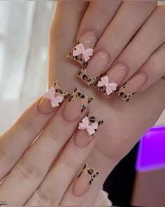 #leopardprintnails #nailsofinstagram #nails #bows #pinkcore #coquette #whisper Spring Aesthetic Instagram, Colorful Twists, Nail Art Unique, Summer Spring Aesthetic, Leopard Nail Designs, Leopard Nail Art, Cheetah Nail Designs, Bow Nail, Cheetah Nails