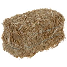 a bale of hay on a white background