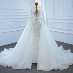 Luxury Sequin Beaded Wedding Gown Bridal Dress Lace Wedding Dress High Neck, Beaded Lace Wedding Dress, Beaded Wedding Gowns, High Neck Wedding Dress, Neck Wedding Dress, Gown Bridal, Wedding Dresses 2020, Bridal Elegance, Beaded Wedding