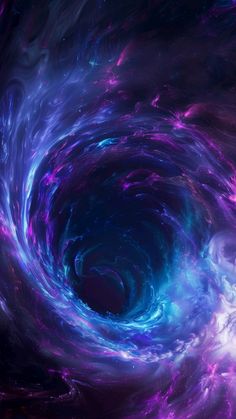 an image of a very colorful swirl in the dark night sky with purple and blue colors