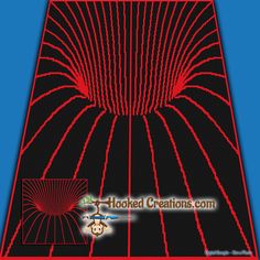 an image of a red and black background with the words hooked creations com on it