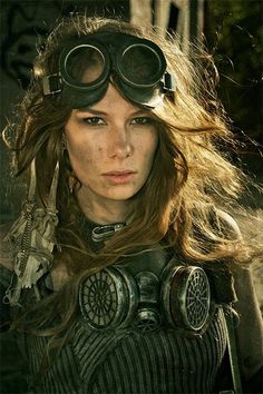 Image result for post apocalyptic woman Steampunk Makeup, Steampunk Shop, Marla Singer, Mode Steampunk, Steampunk Women