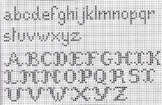 a cross stitch pattern with the letters and numbers