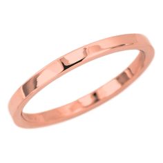 2mm Wide x 1.5mm Thick,14k Rose Gold Rectagle Wedding Band, Polished - Point No Point Studio - 1 Rose Gold Square, Rectangle Ring, Rose Gold Band, Square Rings, Old Jewelry, Recycled Gold, Cartier Love Bracelet, Ring Band, Gold Bands