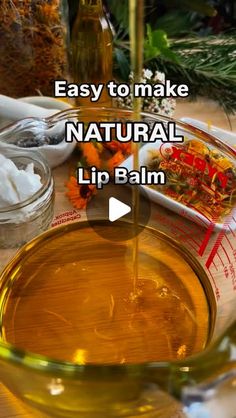 Rada | imperfect sustainability 🌿🇬🇧 on Instagram: "This quick and easy lip balm recipe comes together in just minutes and makes a perfect homemade gift!

Nourishing DIY Lip Balm

🌿 1 cup (200 ml) carrier oil (like calendula, coconut, sweet almond, or jojoba)
🌿 4 tablespoons organic wax pellets (beeswax, soy wax, or candelilla for a vegan option)
🌿 50 g of shea butter, cocoa butter, or mango butter
🌿 10 drops of vitamin E oil (optional)
🌿 20 drops of your favorite essential oil (I used lavender and eucalyptus for a soothing blend)

Instructions:
1️⃣ Melt the shea butter, wax, and carrier oil in a double boiler over low heat, stirring occasionally.
2️⃣ Once fully melted, remove from heat and mix in your essential oils.
3️⃣ Pour the liquid into clean lip balm containers and let it set