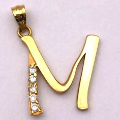 10k Gold 1g Letter M M Pendent Gold Necklace With 5 Zirconia Stones Necklace Not Included Beautiful Statament Pendent Letter Mm Plenty Of Life And Love Left For This Gorgeous Pendent Pendent Gold, Stones Necklace, Letter M, Gold Gold, 10k Gold, Stone Necklace, Womens Jewelry Necklace, Stone Color, Gold Jewelry