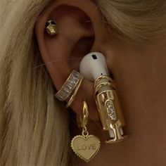 Dope Jewelry Accessories, Dope Jewelry, Classy Jewelry, Girly Jewelry, Jewelry Inspo, Dream Jewelry, Pretty Jewellery, Ear Jewelry