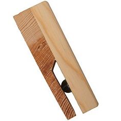 a wooden door handle on a white background