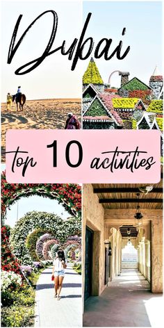 the top 10 activities to do in durbai, india with text overlay