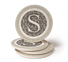 PRICES MAY VARY. Color: S Package Dimensions: 6.2 L x 16.9 H x 16.2 W (centimeters) Set of Four Drink Coasters Monogram S Absorbent Stone Drink Coasters. Set of Four Monogram Coasters, Absorbent Coasters, Coaster Gift Set, Agate Coasters, Hand Painted Tiles, Marble Coasters, Entertainment Bar, S Monogram, Modern Rustic Interiors